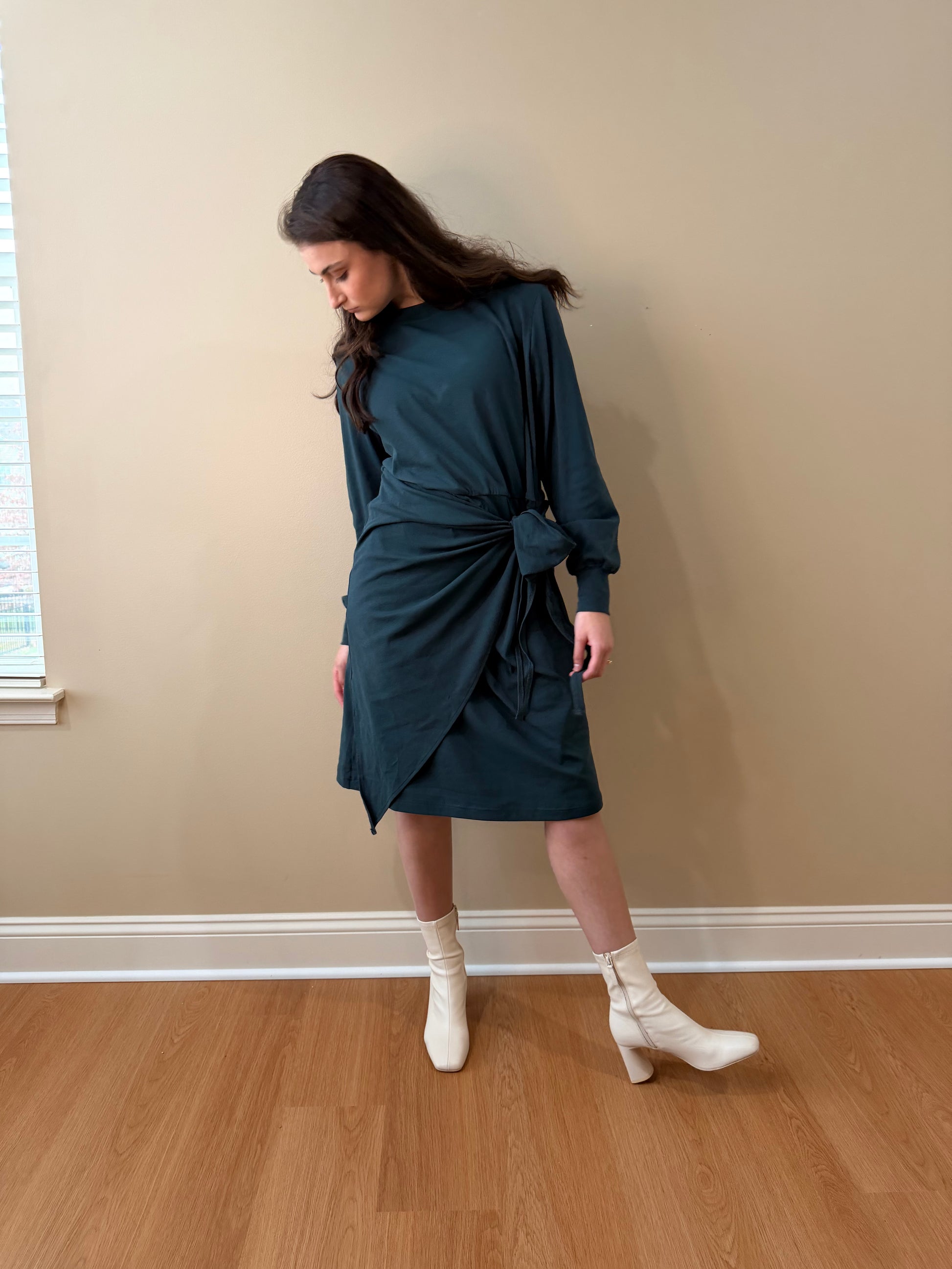 wrap dress with sleeves Not-A-Wrap Wrap Dress (Long Sleeve) – Align Active