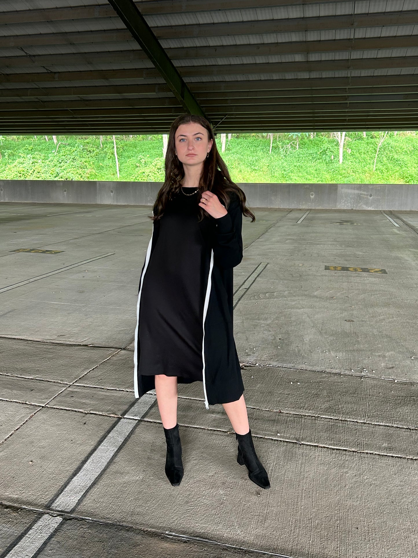 Ribbed Zip Dress